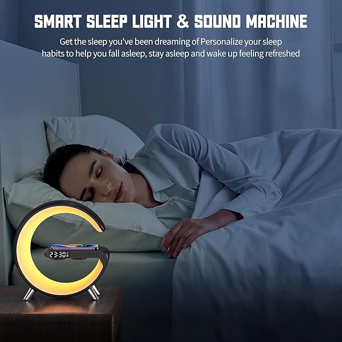 Smart LED Night Light, Wireless Charger, Phone Wireless Charging Dock, Table - Image 4