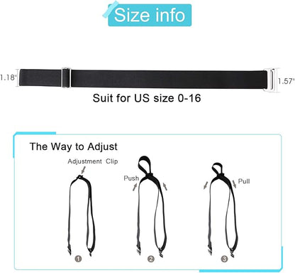 JASGOOD Women No Show Stretch Belt Elastic Web Strap Belt - Image 7