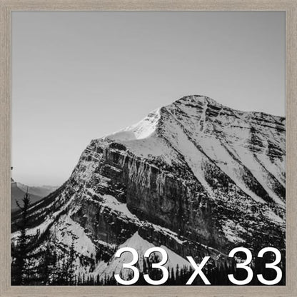 Frame It Easy 33 x 33 Rustic Gray Wood Frame by FrameItEasy