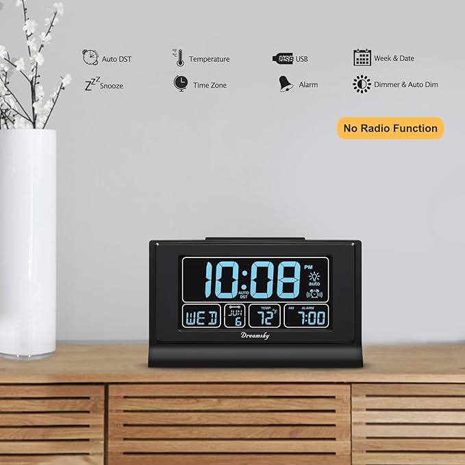 DreamSky Alarm Clocks for Bedrooms - Image 4