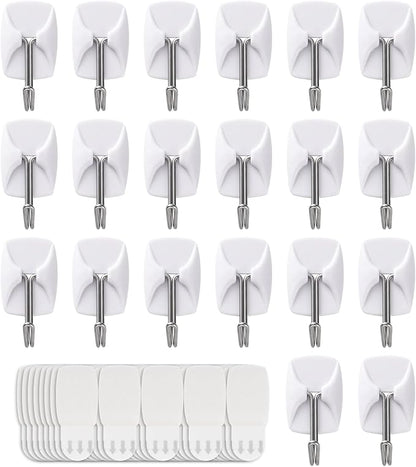 20 Small Hooks+40 Removable Strips, Heavy Duty by MOVELYST