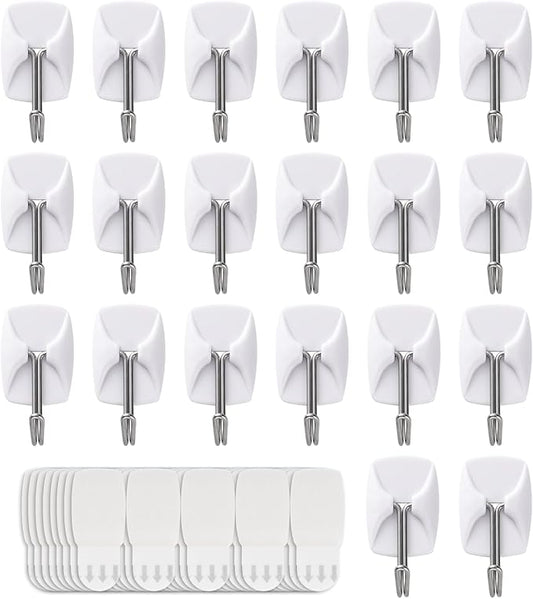 20 Small Hooks+40 Removable Strips, Heavy Duty by MOVELYST