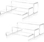LFTYTUO 2 Set Large Acrylic Clear Display Risers, 3 Sizes 12" Rectangular by LFTYTUO