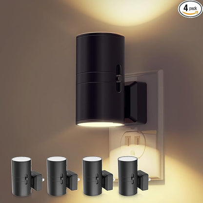 L LOHAS LED Night Light Plug in, 4 Pack, Dimmable Night Lights Plug into Wall by LLOHASLED