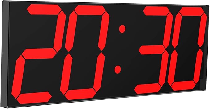 CHKOSDA LED Large Digital Wall Clock, Oversize Wall Clock by CHKOSDA