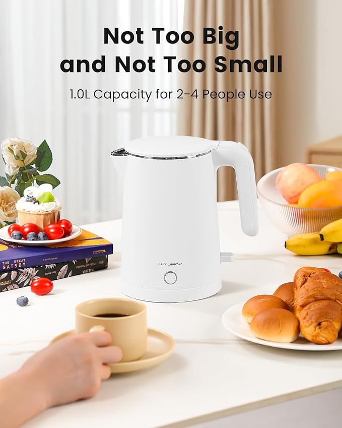 Electric Kettle Stainless Steel, 1.0L Small Water Boiler 1200W Fast Boiling - Image 4
