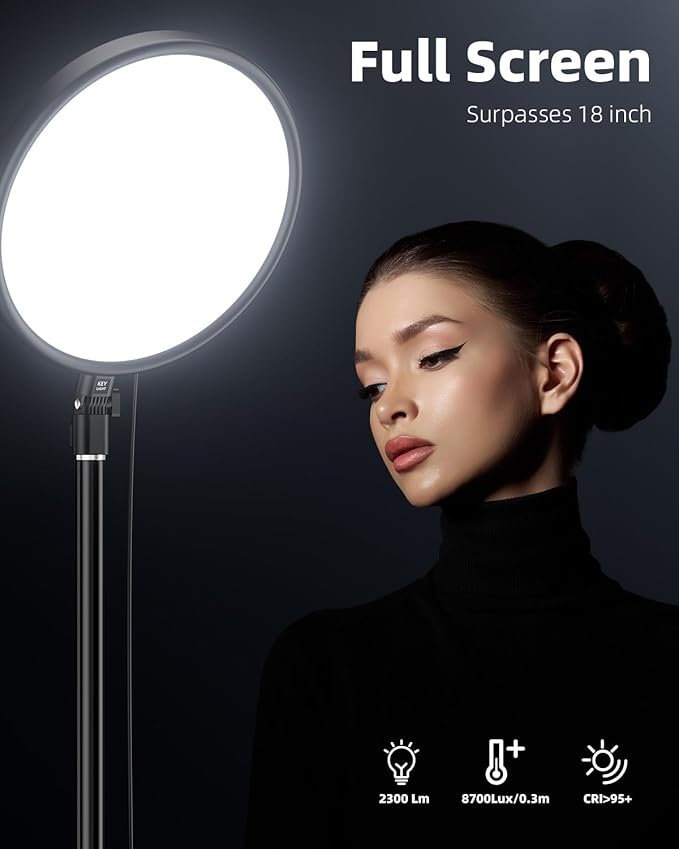 Weilisi Large Ring Light with 79" Stand, 6500K Professional Full-Screen Big - Image 2