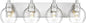 METWET Bathroom Light Fixtures, 4 Light Brushed Nickel Vanity Light, 26 Inch by Metwet