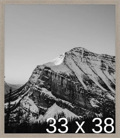 Frame It Easy 33 x 38 Rustic Gray Wood Frame by FrameItEasy