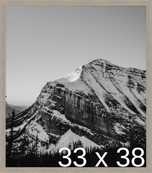 Frame It Easy 33 x 38 Rustic Gray Wood Frame by FrameItEasy