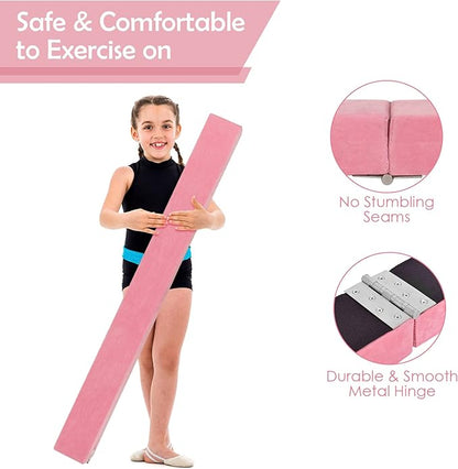 Giantex 7FT/8FT/9FT Balance Beam, Folding Gymnastics Beam w/Carry Handles - Image 3