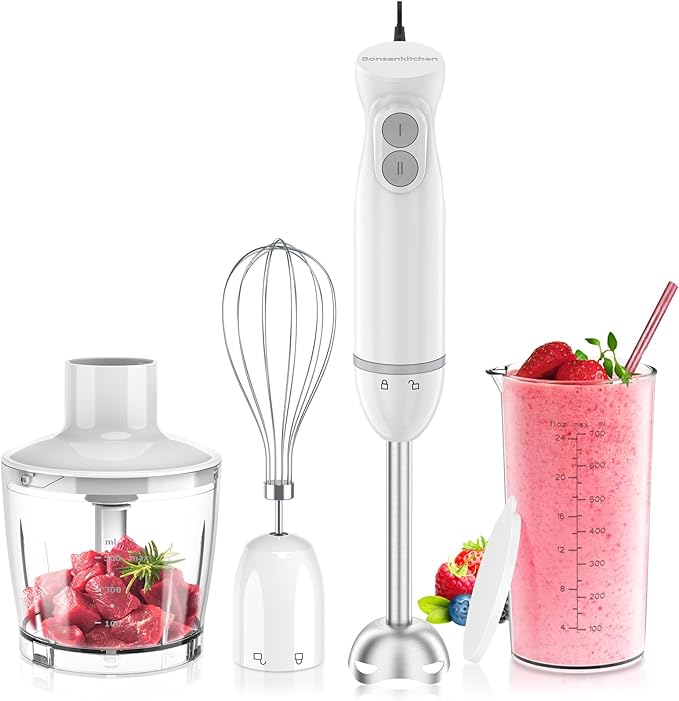 Bonsenkitchen Hand Blender, Immersion Blender by Bonsenkitchen