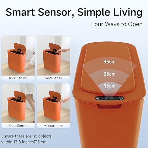 TIPGO 5 Gallon Motion Senor Bathroom Trash Can - Image 5