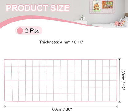 PATIKIL 31.5"x12" Wire Grid Panel, 2 Pack Board Photo Pictures Memo Display - Image 2