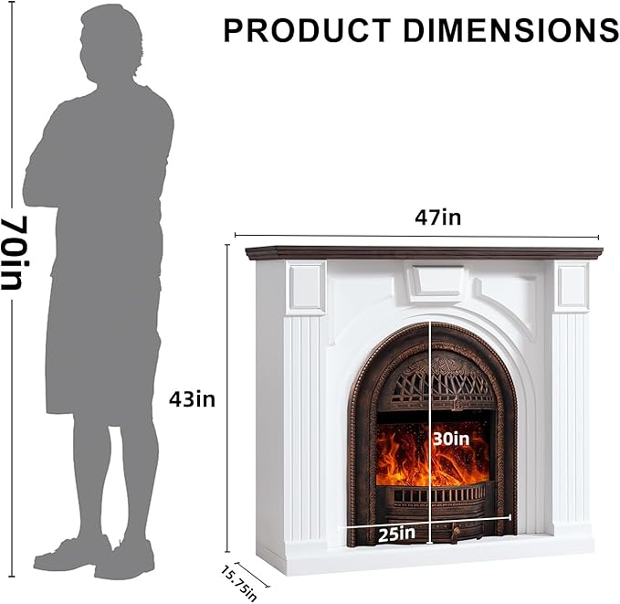 Farmhouse 47" Electric Fireplace - Image 3