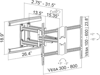 ynVISION.DESIGN Heavy Duty TV Wall Mount - Image 9