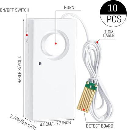 Hoteam 5 Pcs Water Sensor Alarm Leak Detector 120db Water Leak Alarm 9v Battery - Image 4