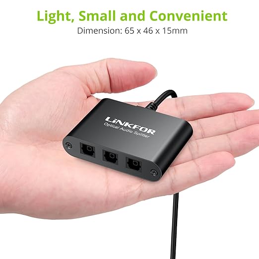 LiNKFOR Optical Cable Splitter 1x3 SPDIF Toslink - Image 7