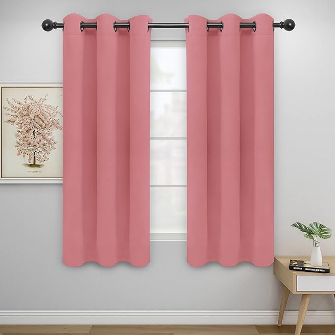Easy-Going Blackout Curtains for Bedroom, Solid Thermal Insulated Grommet and by Easy-Going