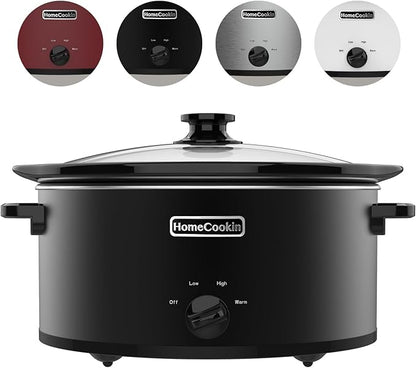 HOMECOOKIN 6 Quart Slow Cooker Oval Manual Pot Food Warmer - Image 7