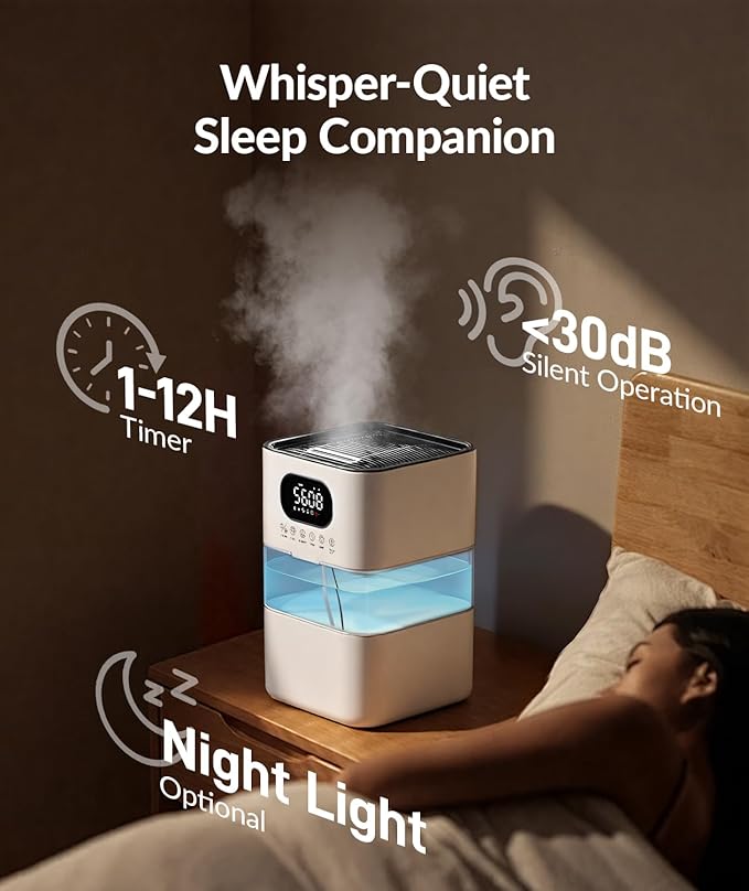 AreShark Humidifier Large Room, 2.2 Gal/8.5L Cool Warm Mist Air Humidifiers - Image 6