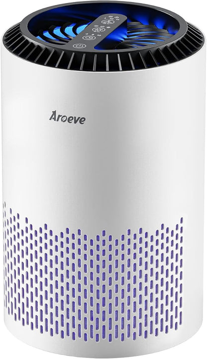 AROEVE Air Purifiers for Bedroom Home, Air Purifier For Smoke Pollen Dander by AROEVE