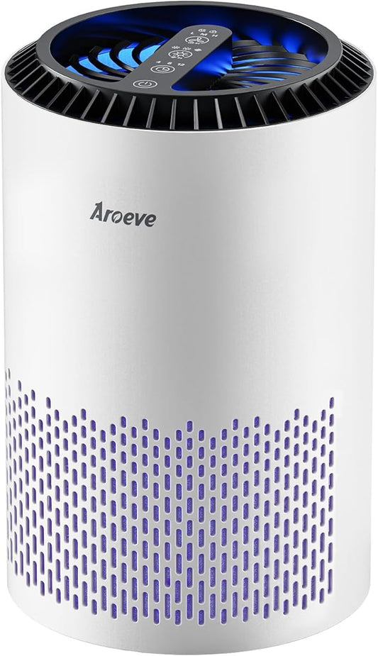 AROEVE Air Purifiers for Bedroom Home, Air Purifier For Smoke Pollen Dander by AROEVE