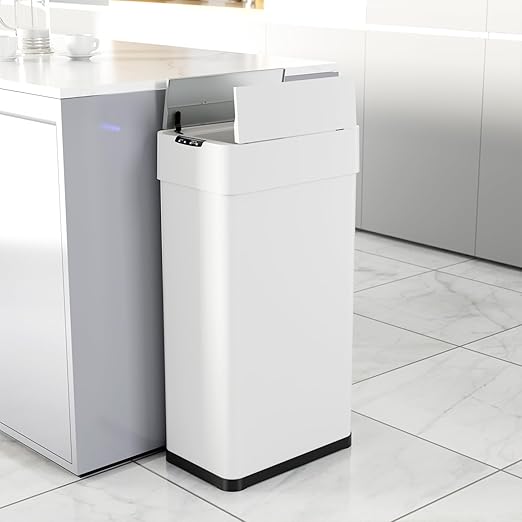 TLSUNNY 18.5 Gallon Automatic Trash Can, Stainless Steel Motion Sensor Garbage - Image 9