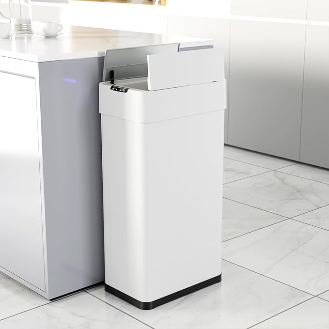 TLSUNNY 21.1 Gallon Automatic Trash Can, Stainless Steel Motion Sensor Garbage - Image 9