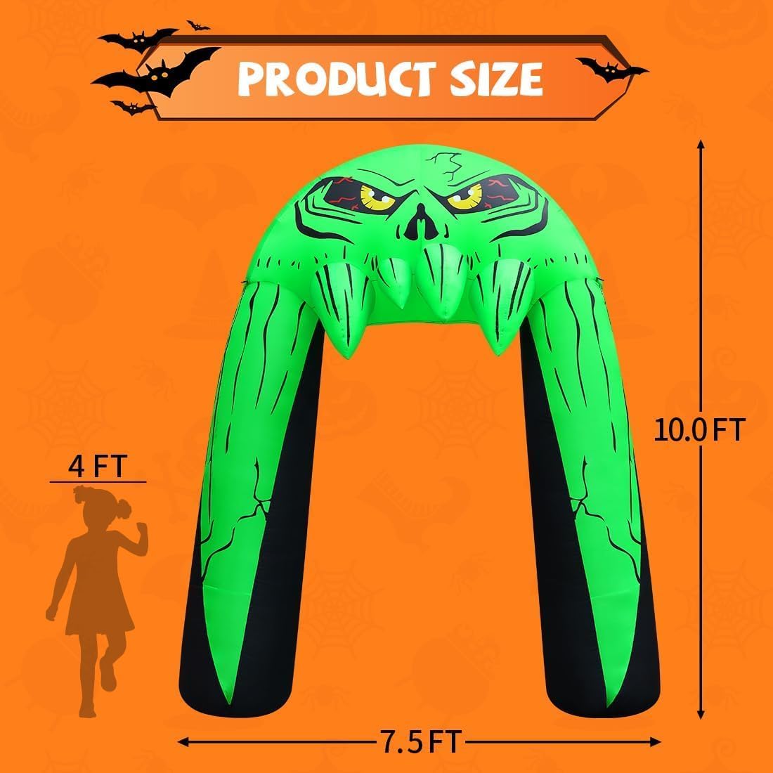 COMIN 10 FT Halloween Inflatables Archway Outdoor Decorations Blow Up Yard Mo...