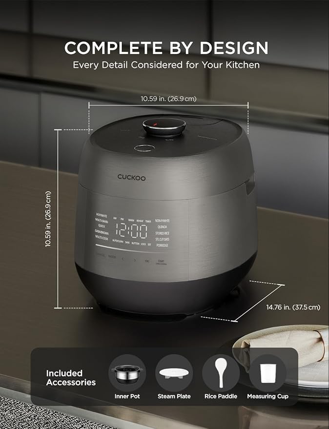 CUCKOO Twin Pressure Rice Cooker 6-Cup Uncooked / 12-Cup Cooked - Image 9