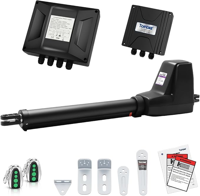 TOPENS AT12131 Single Swing Gate Opener Heavy Duty Automatic Gate Motor by TOPENS