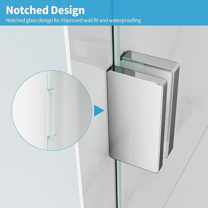 Shower Glass Panel, 30.5" W x 78.75" H Fixed Shower Screen Panel - Image 4