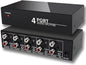 FlyroadUp 3.5mm Aux + RCA L/R Audio Splitter 1 in 4 Out Stereo Analog Audio by FlyroadUp