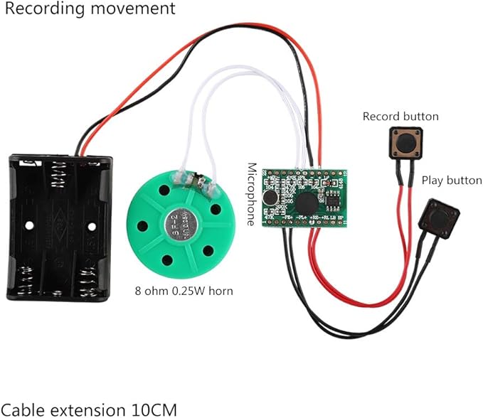 Greeting Card Module, 60-Second DIY Voice Greeting Card Module Music Sound - Image 7