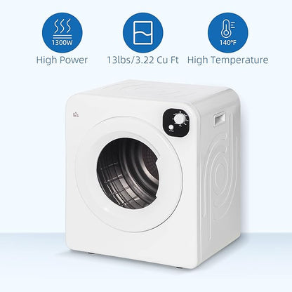 HOMCOM Portable Clothes Dryer, 120V 1300W Compact Laundry Dryer - Image 8