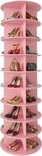 SpaceAid 9 Tier Rotating Shoe Rack Tower, Spinning Shoe Display Lazy Susan by SpaceAid