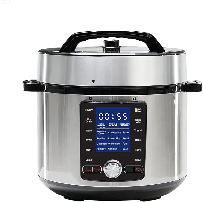NEWBULIG 6.3 Quart Electric Pressure Cooker, Stainless Steel Multi Cooker by NEWBULIG