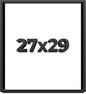 27x29 Shadow Box Frame Black | 1 Inch Deep Solid Wood Shadowbox Display Frame | by CustomPictureFrames