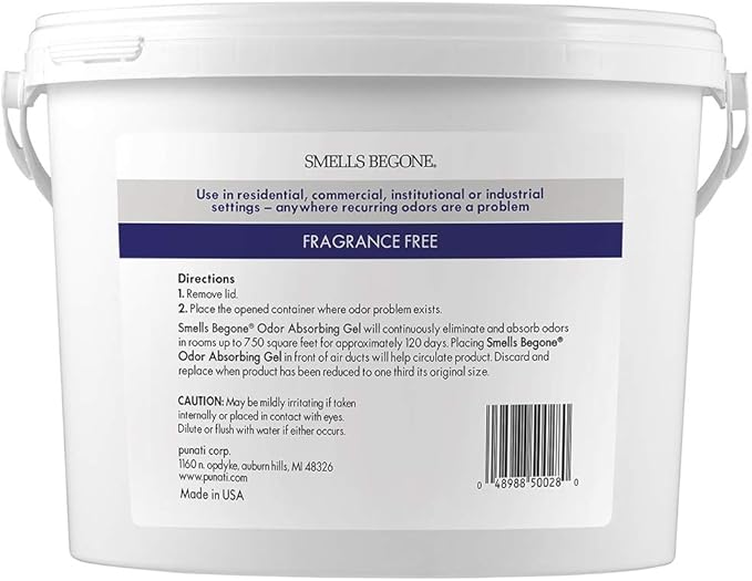 SMELLS BEGONE 1-Gallon Gel Odor Eliminator – High-Capacity, Long-Lasting Odor - Image 2