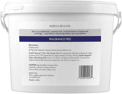 SMELLS BEGONE 1-Gallon Gel Odor Eliminator – High-Capacity, Long-Lasting Odor - Image 2