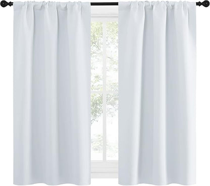 NICETOWN Greyish White Window Curtain Panels - Image 2