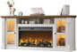 Farmhouse Fireplace TV Stand Up to 80" TVs, Media Console by RNLRNL