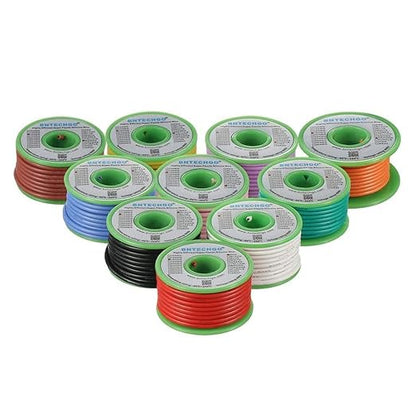 BNTECHGO 16 Gauge Silicone Wire Kit 10 Color Each 25 ft Flexible 16 AWG by BNTECHGO