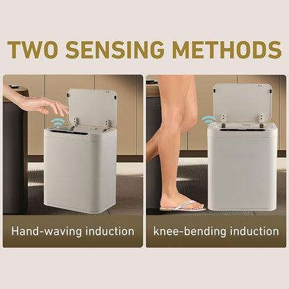 ELPHECO Stainless Steel Office Trash Can Motion Sensor Garbage Can Touchless - Image 6