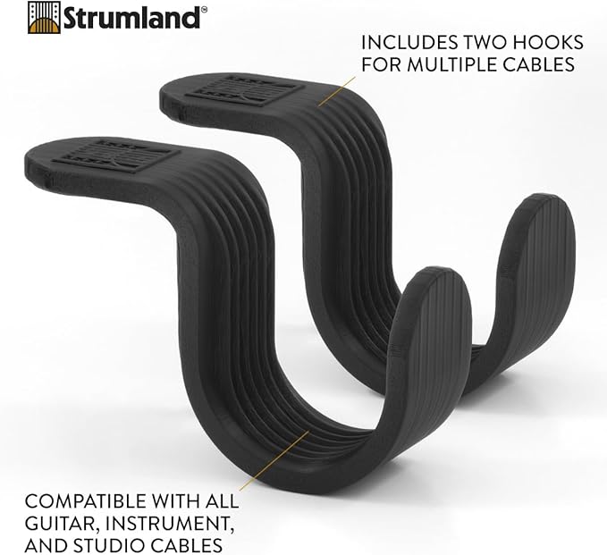 Strumland Music Cable Organizer Set – Peel-and-Stick Guitar Cable Holder & - Image 2