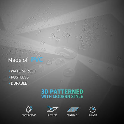 Art3d 3D Wall Panels 20 Pack, 11.8" x 11.8" PVC Wall Panels, Glue Up Wall Decor - Image 5