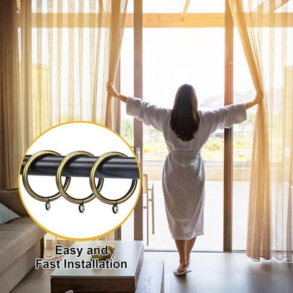 Thick Metal Curtain Rings,2.0-Inch Inner Diameter, 0.24-Inch Wire Diameter Fit up 1.7-inch Rods (Antique Brass-40Pcs)