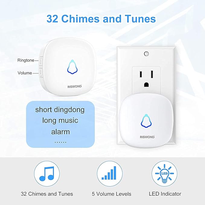 Wireless Motion Sensor Door Chime: Indoor Motion Detector Alarm Business Entry - Image 2