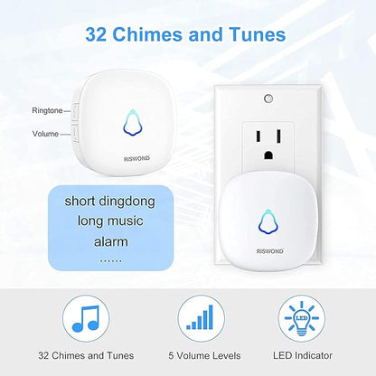 Wireless Motion Sensor Door Chime: Indoor Motion Detector Alarm Business Entry - Image 2